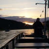 Dem Sonnenuntergang über dem Lilienstein entgegen