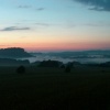 Sonnenuntergang über der Festung Königstein